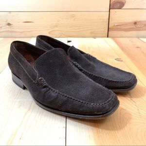 Johnston & Murphy brown suede slip on loafers 9 M